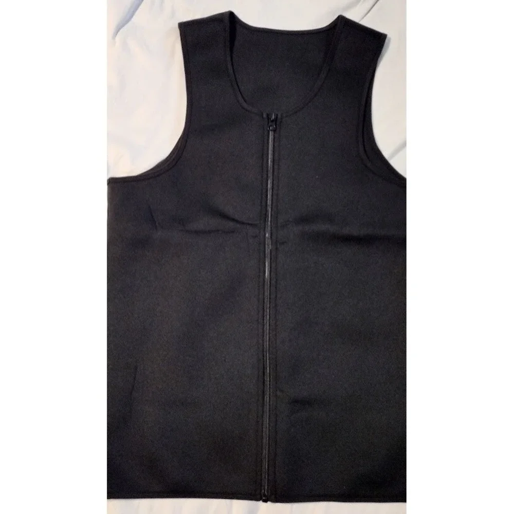 Neoprene Waist Trainer Vest Zipper Adjustable Belt‎ Women XL Black Body Shaper
